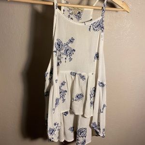 embroidered halter top